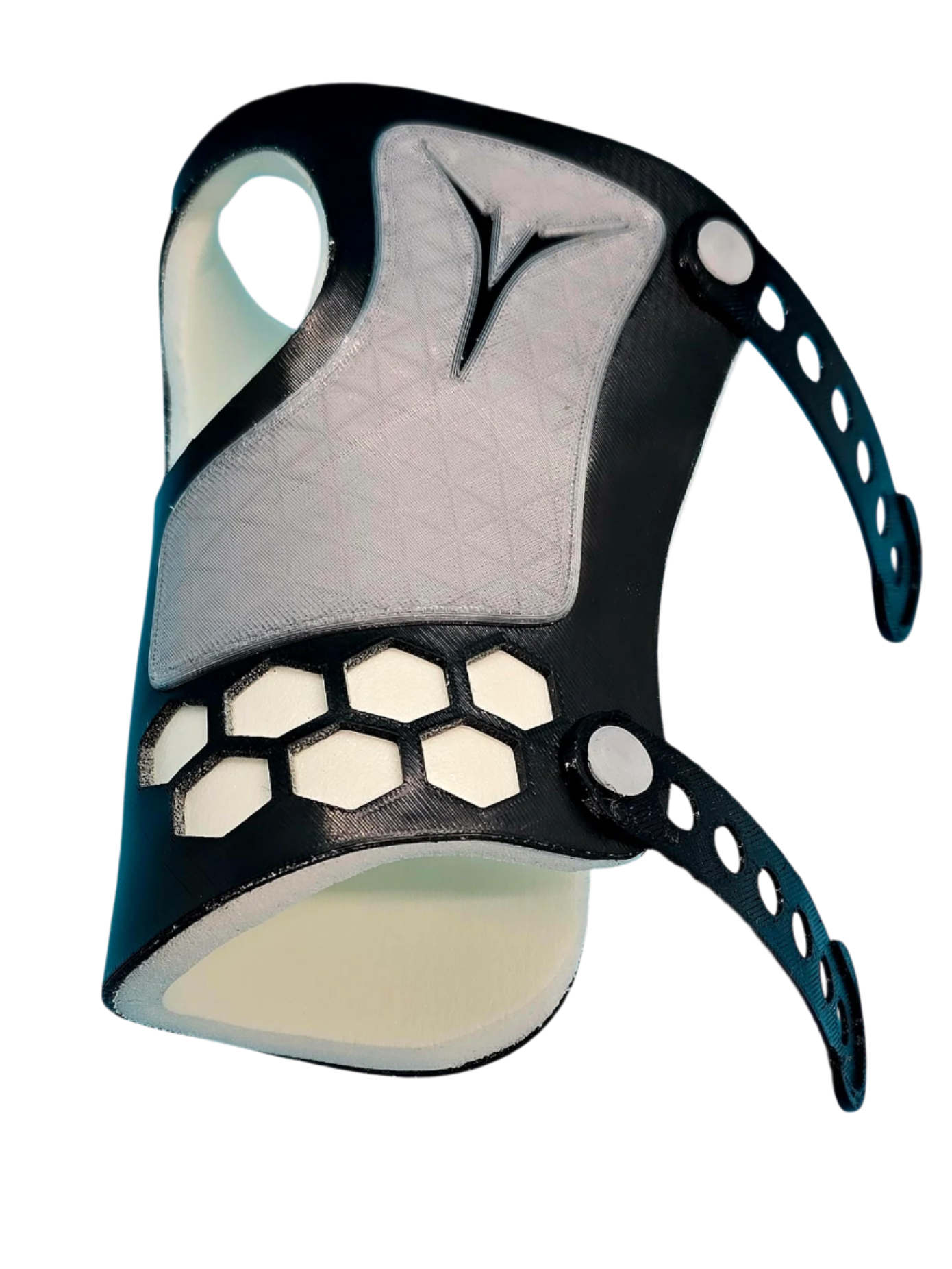 Image of YouFORM Pads Custom Wrist Guard after being heat molded to a customers wrist
