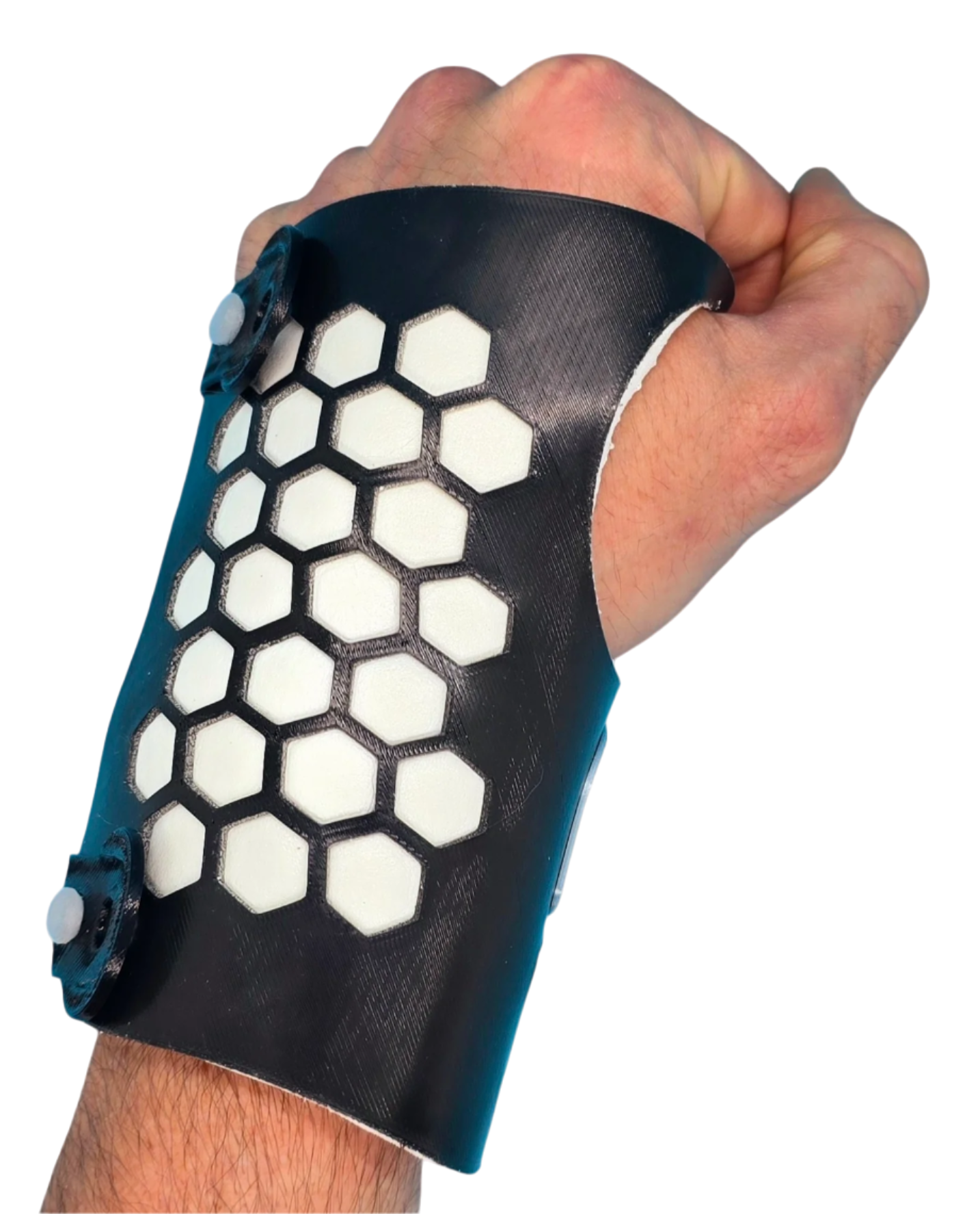 Image of YouFORM Pads custom heat molded wrist guard worn as is
